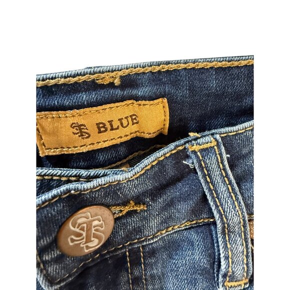 Womens Rolled Cuff Denim Shorts Size 3 By TS Blue Mid-Rise Classic 5-Pocket Desi - Picture 3 of 8